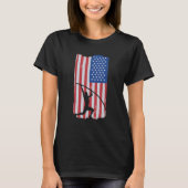 Pole Vault Athlete USA Flag  Vaulter  Pole Jumping T-shirt (Voorkant)