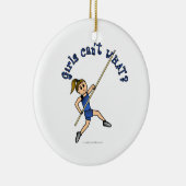 Pole Vault - blauw (licht) Keramisch Ornament (Rechts)