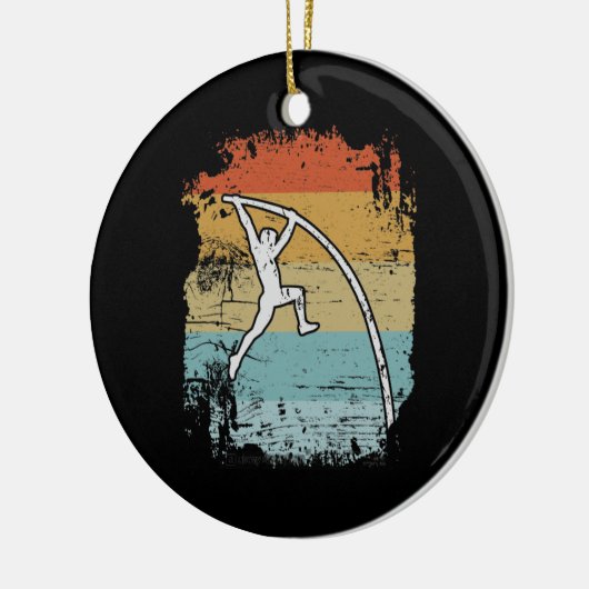 Pole Vault Pole Vaulting Retro Keramisch Ornament (Links)