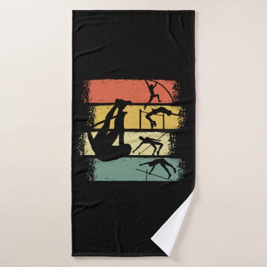 Pole Vault Retro Badhanddoek (Badhanddoek)