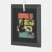 Pole Vault Retro  Glas Ornament (Voorkant links)