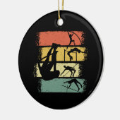 Pole Vault Retro  Keramisch Ornament (Links)