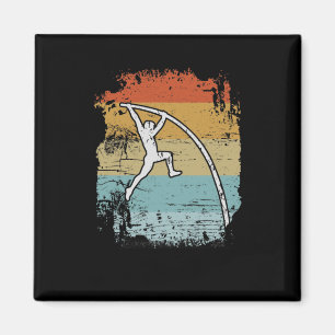 Pole Vault Retro Magneet