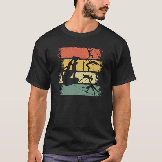 Pole Vault Retro T-shirt (Voorkant)