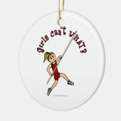 Pole Vault - Rood (licht) Keramisch Ornament (Links)