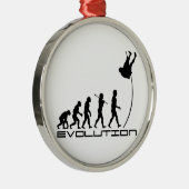 Pole Vault Sport Evolution Art Metalen Ornament (Rechts)