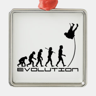 Pole Vault Sport Evolution Art Metalen Ornament