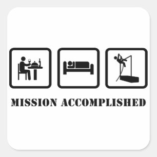 Pole Vault Vierkante Sticker