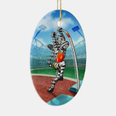 Pole Vault Zebra Keramisch Ornament (Rechts)