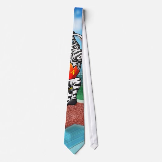 Pole Vault Zebra Stropdas (Voorkant)
