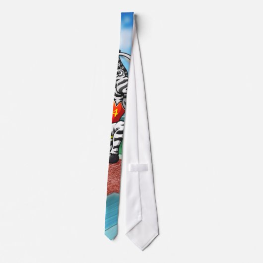 Pole Vault Zebra Stropdas (Achterkant)