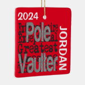 Pole Vaulter Extraordinaire CUSTOM Keramisch Ornament (Rechts)