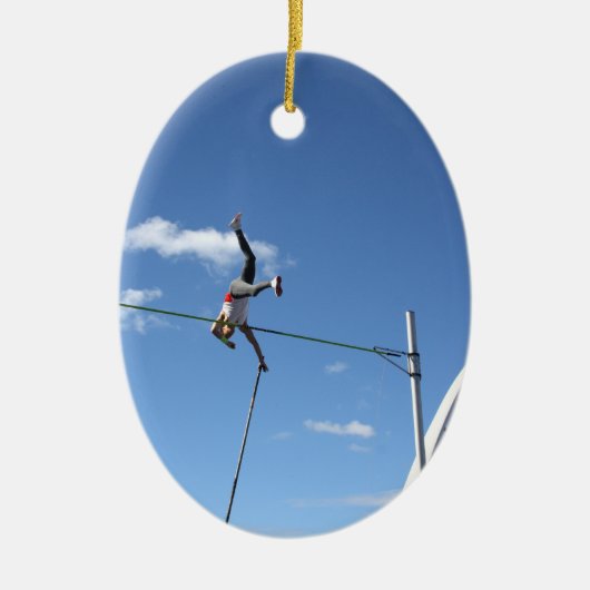 Pole Vaulter Ornaments Keramisch Ornament (Voorkant)