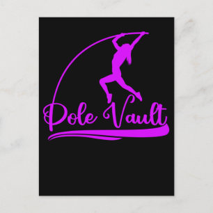 Pole Vaulting Girl Pole Vault Athlete Briefkaart