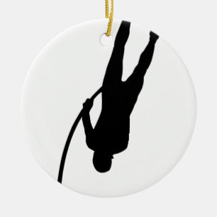 Pole Vaulting Keramisch Ornament