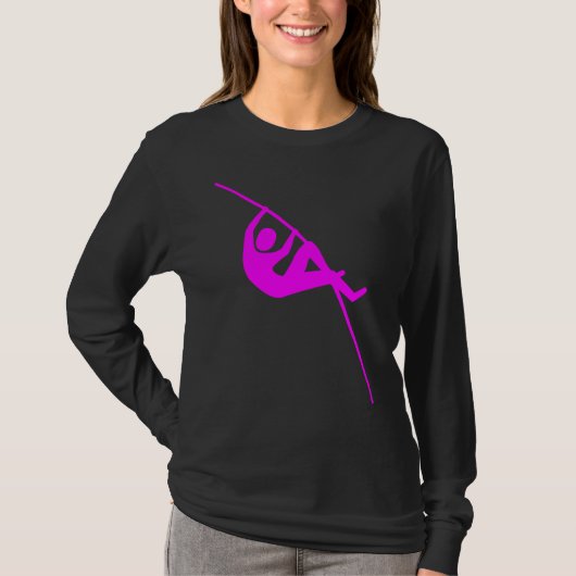 Pole Vaulting - Magenta T-shirt (Voorkant)