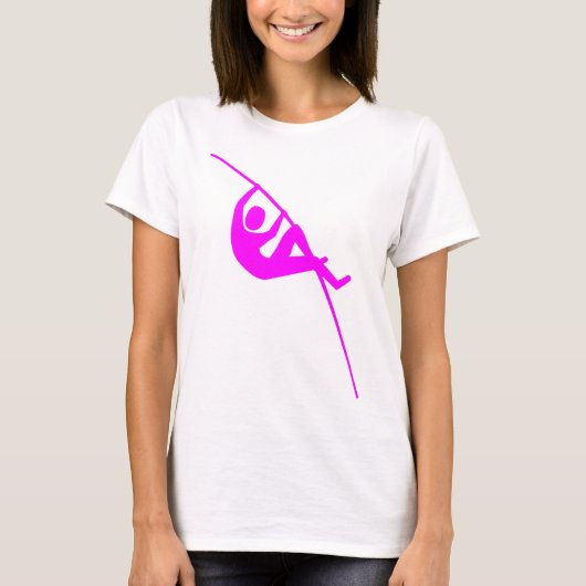 Pole Vaulting - Magenta T-shirt (Voorkant)