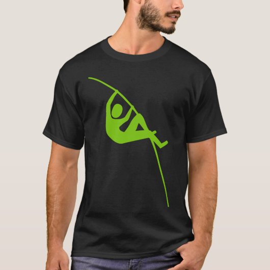 Pole Vaulting - Martian Green T-shirt (Voorkant)