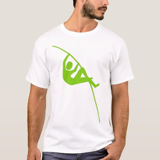 Pole Vaulting - Martian Green T-shirt (Voorkant)