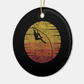 Pole Vaulting Retro Keramisch Ornament (Links)