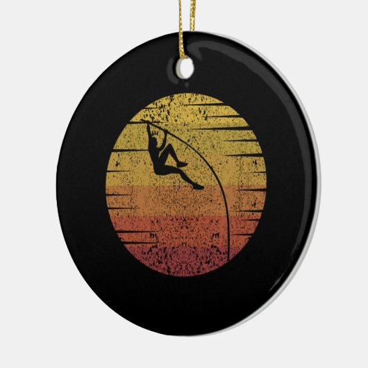 Pole Vaulting Retro Keramisch Ornament (Links)