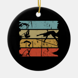 Pole Vaulting Retro Keramisch Ornament