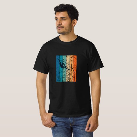 Pole Vaulting Retro T-shirt (Voorkant volledig)