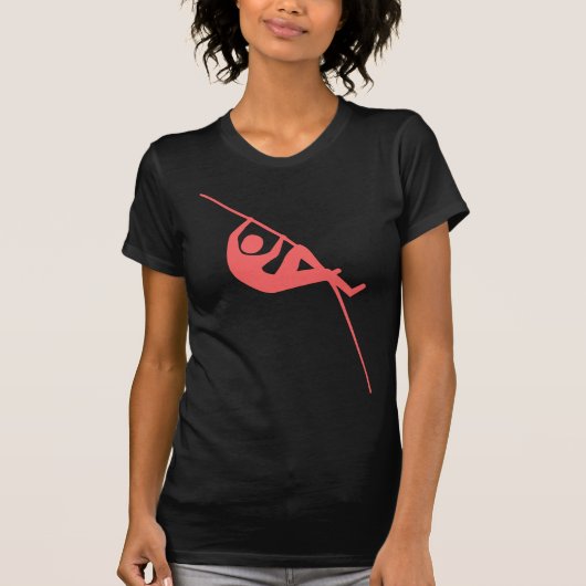 Pole Vaulting - Tropisch roze T-shirt (Voorkant)
