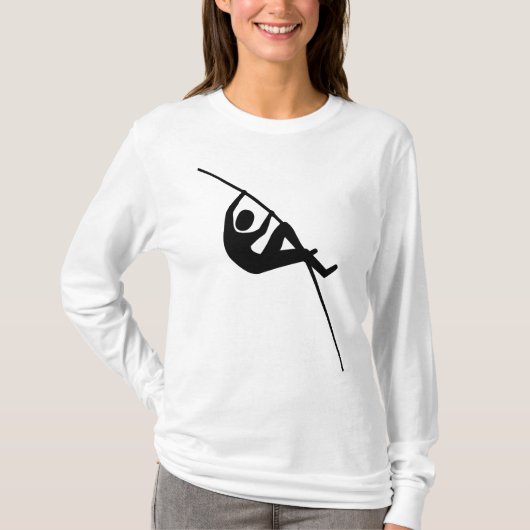 Pole Vaulting - zwart T-shirt (Voorkant)