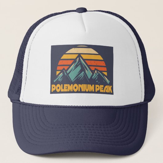 Polemonium Peak Californië Retro Turquoise Trucker Pet (Voorkant)