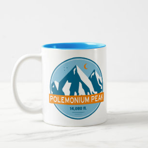 Polemonium Peak Californië sterren maan Tweekleurige Koffiemok