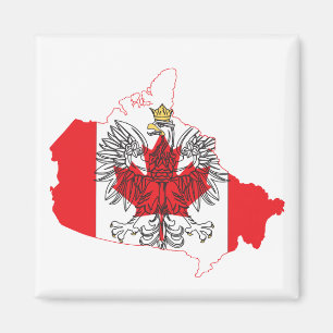 Polen Canada Vlaggenkaart Magneet