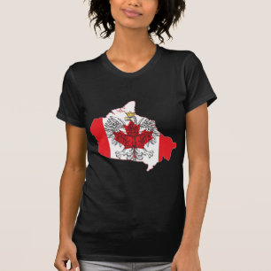 Polen Canada Vlaggenkaart T-shirt