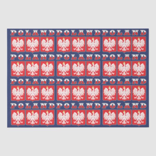 Polen Eagle Flag Shields Tissuepapier (Voorkant)