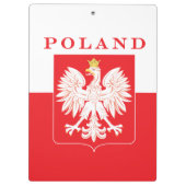 Polen Eagle Red Shield Klembord (Achterkant)