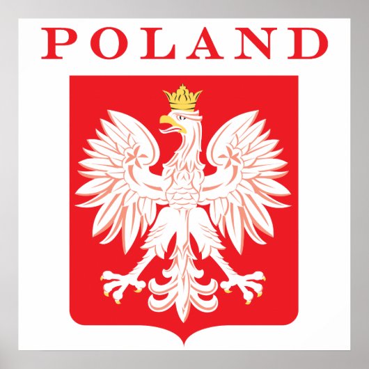 Polen Eagle Red Shield Poster (Voorkant)