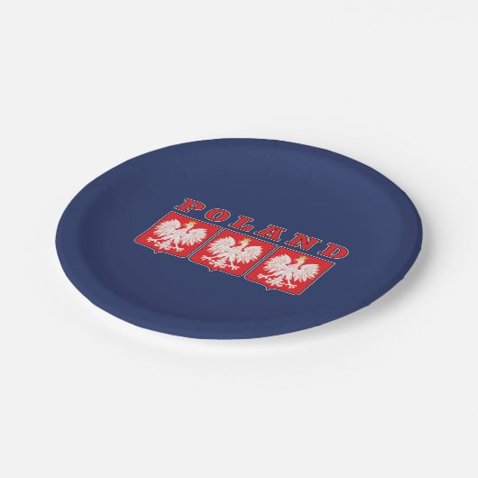 Polen Eagle Shields Papieren Bordje (Gekanteld)