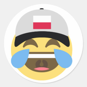 Polen Emoji Baseball Hat Ronde Sticker