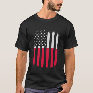 Polen en Amerika vlag Poolse Amerikaanse vlag T-shirt
