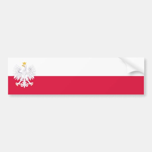 Polen Fahne/Flagge Autoaufkleber Bumpersticker (Voorkant)