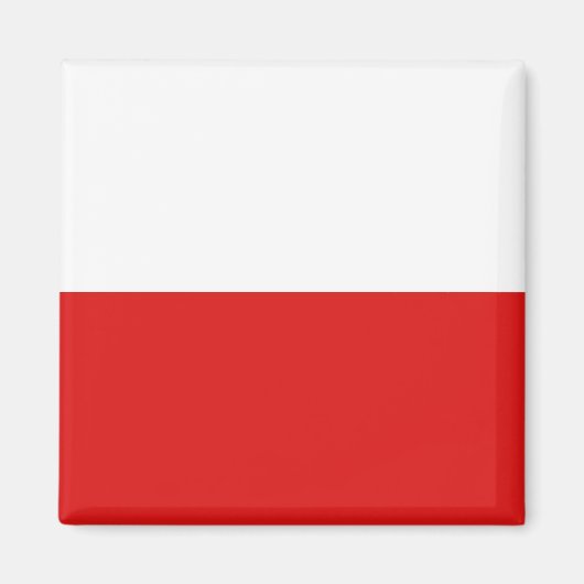 Polen Flag Magnet Magneet (Voorkant)