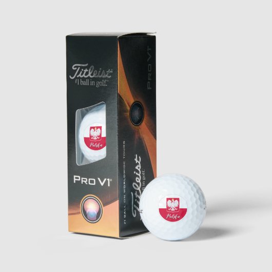 Polen Golf Balls, Poolse vlaggolfers / patriotten Golfballen (Verpakking)