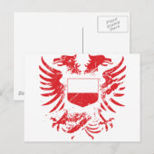 Polen Grunged Briefkaart (Voorkant / Achterkant)