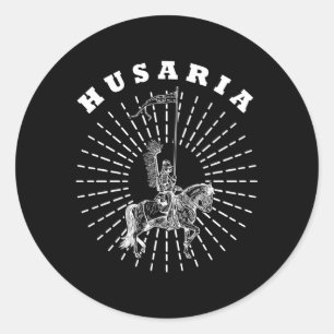 polen husaria pools gevleugelde hussars militaire  ronde sticker