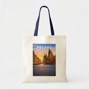 Polen Illustratie Reis Kunst Vintage Tote Bag