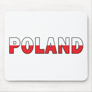 Polen in Poolse vlag-kleuren Muismat
