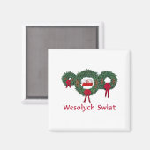 Polen Kerst 2 Magneet (Voorkant / Achterkant)