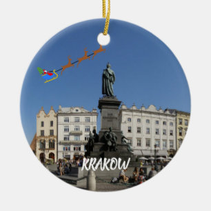 Polen Krakau Polen Panorama kerst Keramisch Ornament