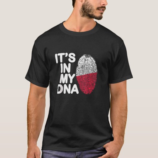 Polen ligt op de vlag in mijn dna Polen T-shirt (Voorkant)