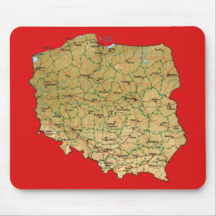 Polen Map Mousepad Muismat
